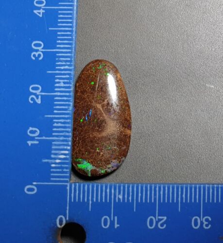 Polished Boulder Opal From Winton Green Blue Matrix Specimen 21.5 Carat Lapidary - Bild 17 von 17