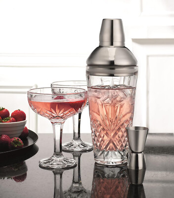 Godinger Dublin 4 Piece  Coupe Crystal Martini Set