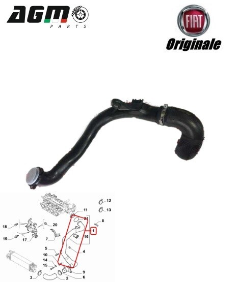 Durite De Turbo Pour Alfa Romeo Giulietta 1.6 JTDM 50517401 50517522