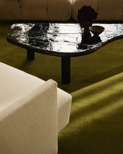 | 6x9, 7x10,8x10,9x12 | Green Hand Tufted NZ Wool Plain Wool Rug Hand Made Rug - Picture 3 of 5