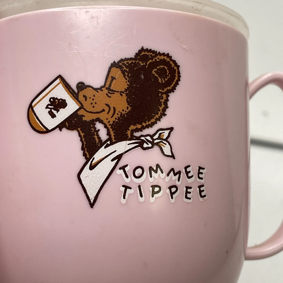 Tommee Tippee Bear Pink vintage baby cup Westland Plastics, Inc. CA - Image 2 of 4