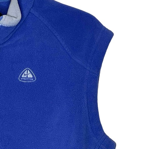 Nike ACG Therma-Fit Blue Cozy Fleece Vest Zip Up Thermal Layer Kids Small 4-6 - Picture 4 of 9