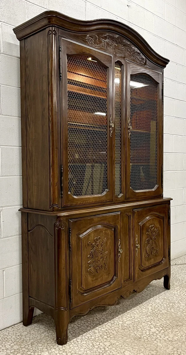 Antique oak china cabinet deals