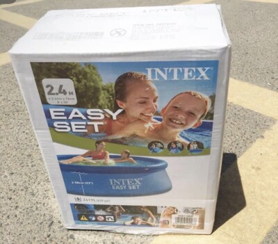 Intex 8ft x 30in Easy Set Inflatable Above Ground Family Swimming Pool (No Pump)