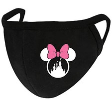Disney Minnie Mouse - Youth Face Mask Cover Fashion 2 Layers  Pocket Made in US