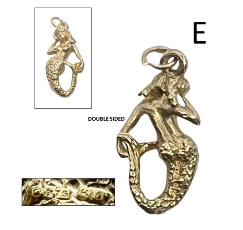 Vintage 9ct Gold Hallmarked Traditional Charms Choice of 17 Designs NB411 - Picture 6 of 18