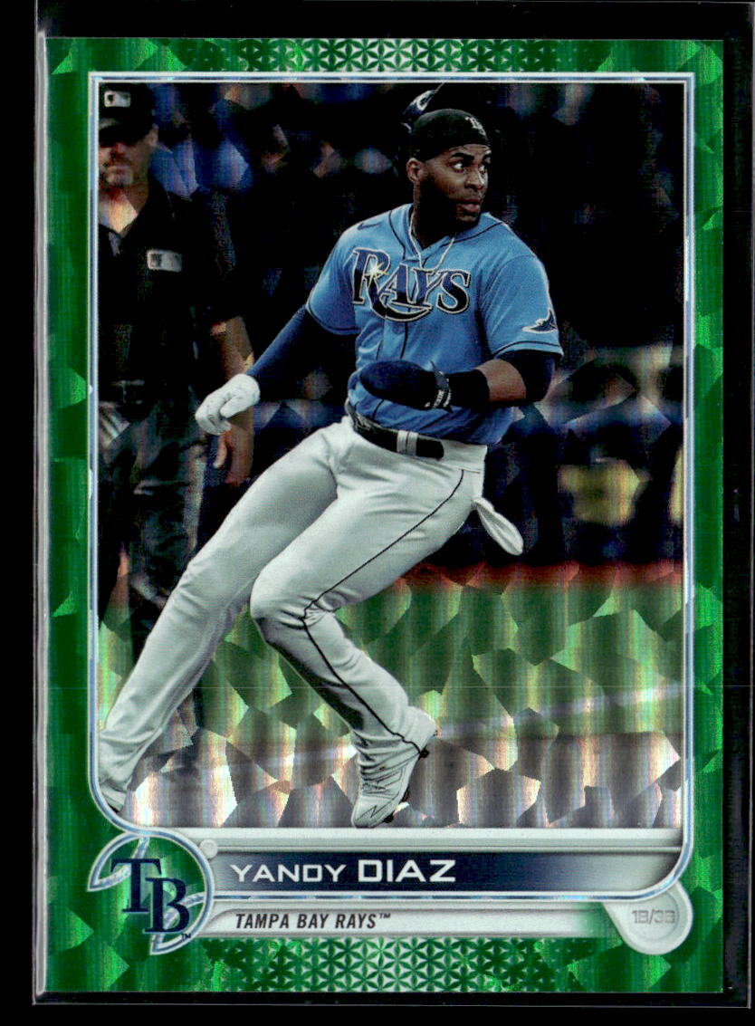 Yandy Diaz #'d /499 - 2022 Topps Green Foilboard SP #496 Tampa Bay