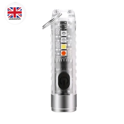 Wiederaufladbare Mini Schlüsselanhänger Taschenlampe mit 10 Modi Camping Outdoor Aktivitäten