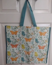 TJ Maxx Large Shopping Bag Butterfly Butterflies Summer Eco Friendly Tote Bag