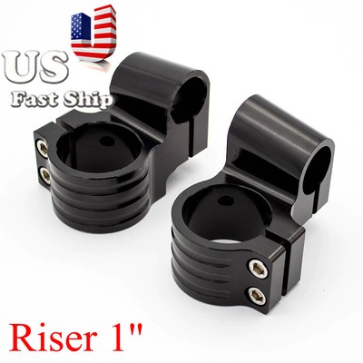 CNC 54mm Raise 1in Clip On Fork Clamp Replacement Universal For Raing Streetbike