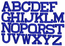 ROYAL BLUE 2" Alphabet Letters your choice - Iron on Applique/Embroidered Patch