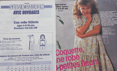 Robe Pull Fleurie NEXT Rouge Taille 6/8 - État Très Bon, Manches 3/4 Et Longueur Mini