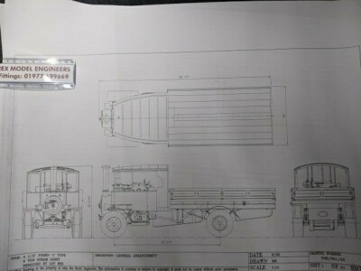 4,5'' Scale Foden 6 Tonnen C Type Dampfwagen Zeichnungen/Pläne