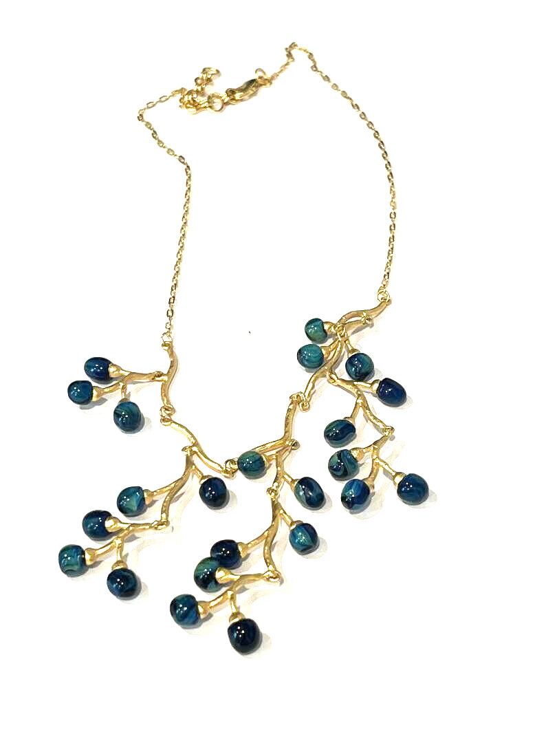 COLLAR MICHAEL VINCENT MICHAUD IRIDISCENTE COLOR AZUL MARINO 4122