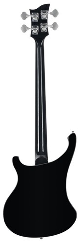 Basso Elettrico 4 Corde Vintage Longscale Single Coil Nero Set Tracolla e Cavo - Foto 3 di 12