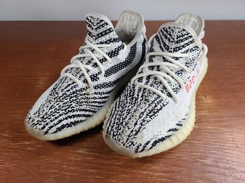 Adidas Yeezy Boost 350 V2 Zebra Men’s Size 7.5 Pre-Owned CP9654 - Picture 2 of 10