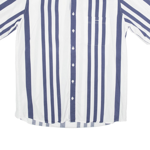 ALBA MODA Mens Shirt White Striped M - Picture 5 of 6