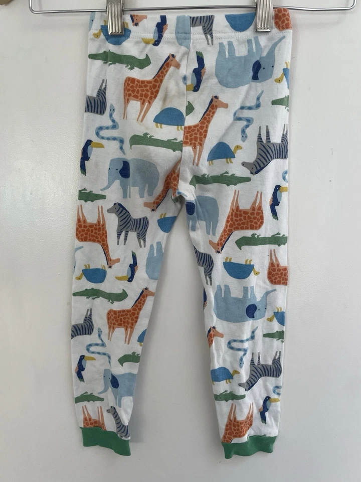 Pantalones de pijama Carter's blancos 4T coloridos con estampado de animales de safari 100 % algodón para niños pequeños Foto 3 de 4