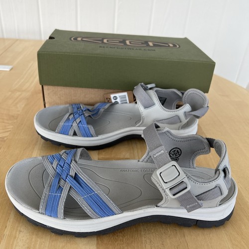 KEEN TERRADORA II STRAPPY OPEN TOE SANDAL WOMEN'S Size 8 Blue & Gray NEW In BOX - 第 1/8 張圖片