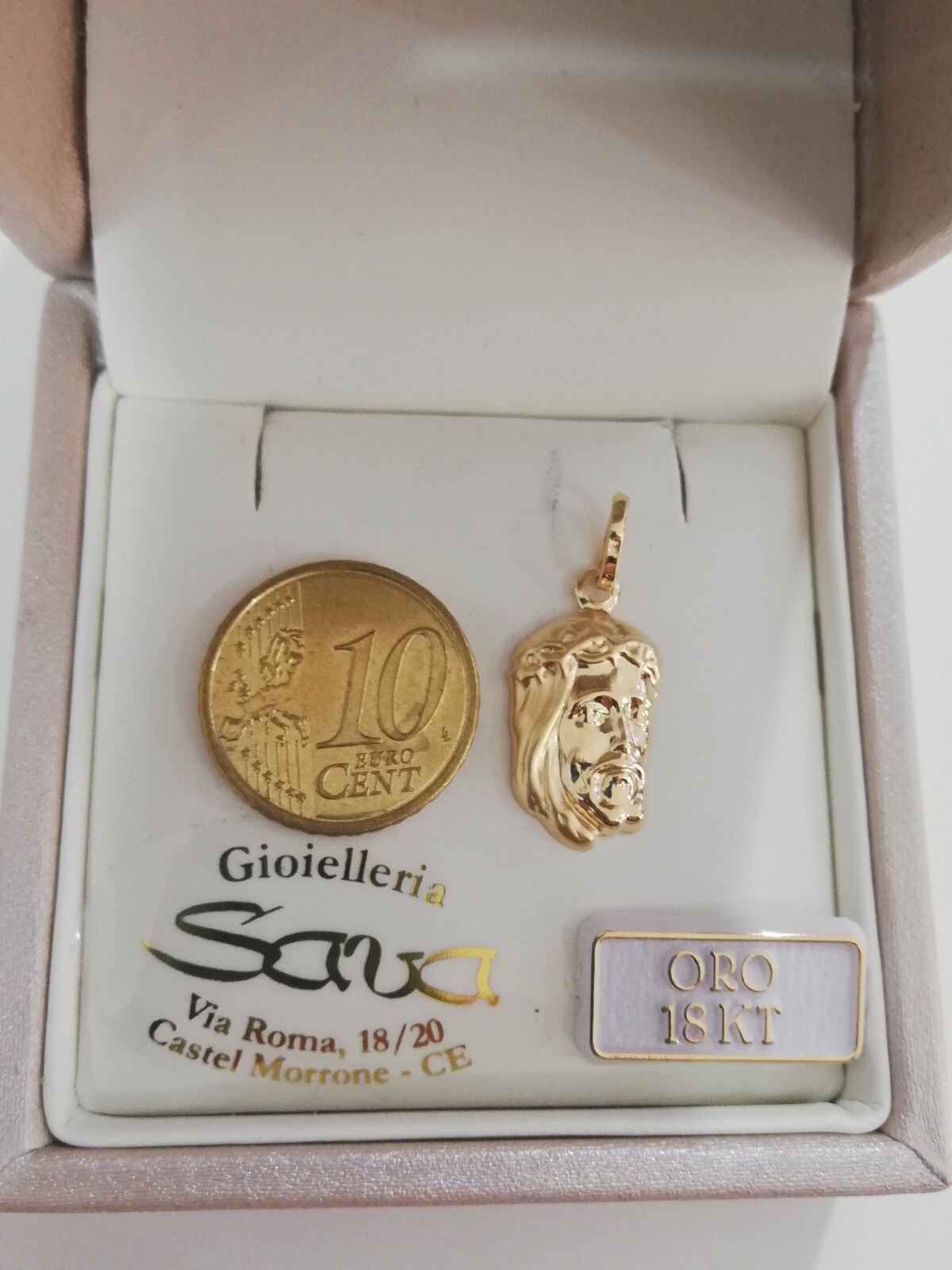 Pendentif Or 18 Carats - Charme Timone Et Ancre, Marine, Jaune, Fait En Italie, Neuf Avec étiquettes