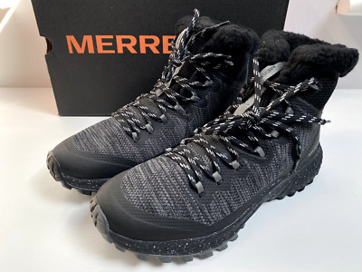 Merrell schwarze wasserdichte Stiefel UK 8,5 BRAVADA KNIT Damen blau Wandern Outdoor