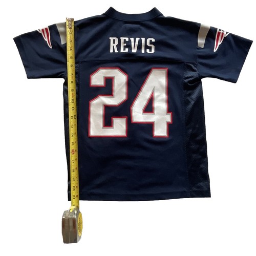 Darrelle Revis NFL New England Patriots Blue Jersey Small Youth - Used - Picture 8 of 9