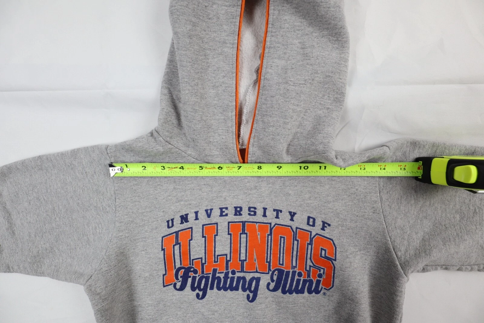 VETEMENTS Felpa con cappuccio University of Illinois Fighting Illini Youth Boys Large (L)