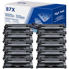 10 PK CF287X 87X Toner Compatible For HP Enterprise M506dh MFP M527dn Pro M501dn