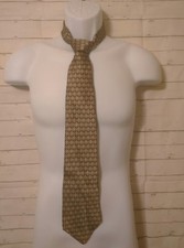 Men's Stafford Silver Patterned Silk Neck Tie, 3.75 X 60, Made in USA