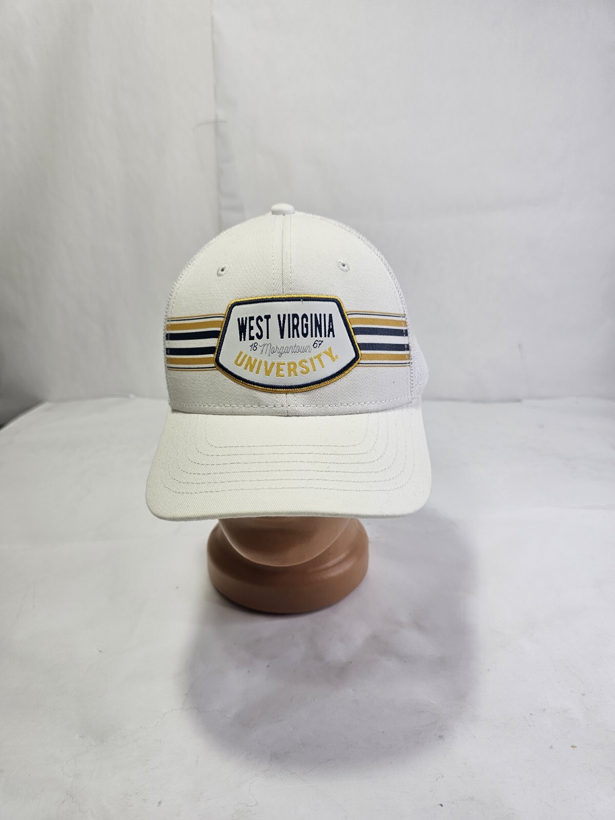 West Virginia Tom Of The World White Snapback College Football Hat Cap