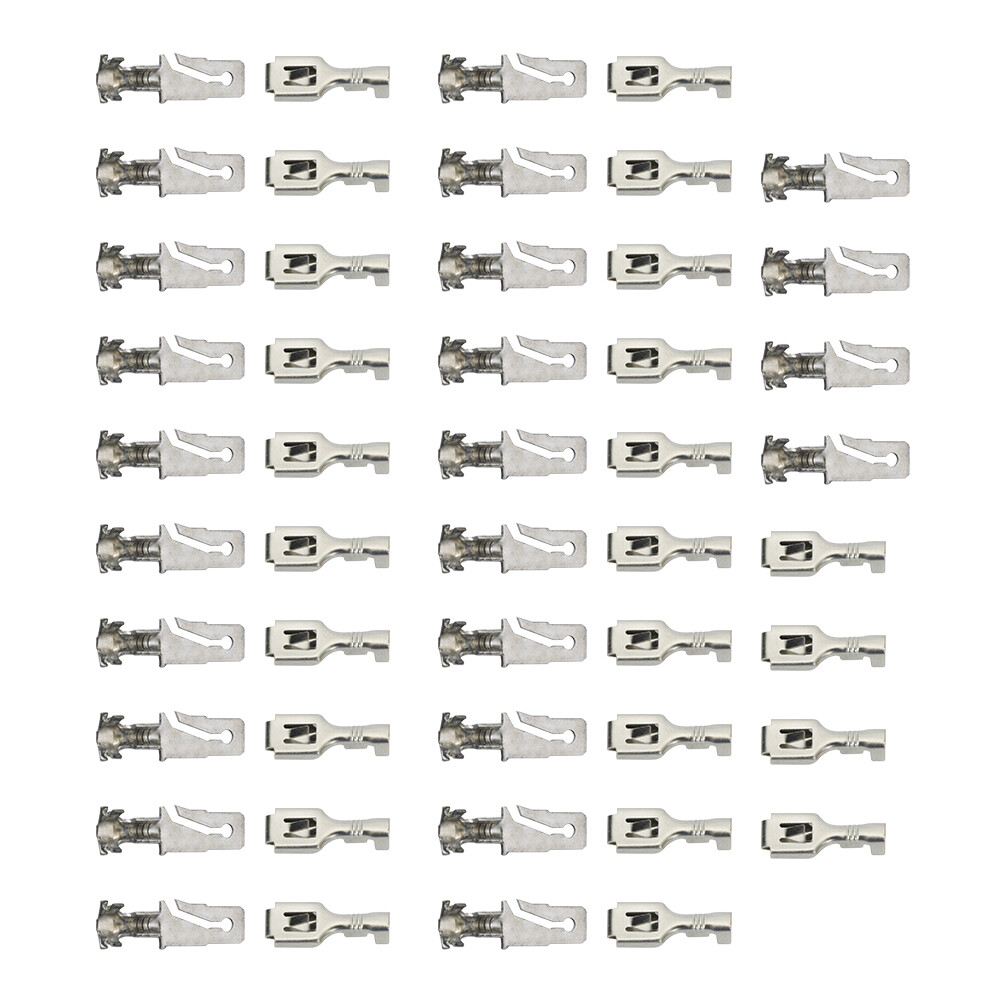 48-Piece 14-16 AWG Male & Female Wiring Harness Terminal Crimp Connectors - Tinned Copper