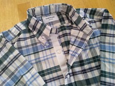 NWOT Thom Browne Check Oxford Grosgrain Placket Button Down TB3 15.5-34 MSRP 425