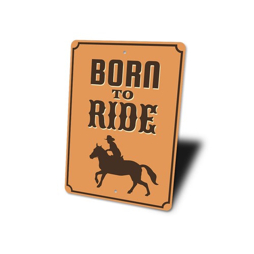 Born To Ride Sign, Horse Decor, Horse Sign, Horse Owner Aluminum Metal Decor - 第 4/4 張圖片