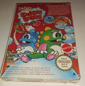 Bubble Bobble NES MATTEL ITALIAN NINTENDO No MANUAL EVERYTHING NEAR PERFECT 1985