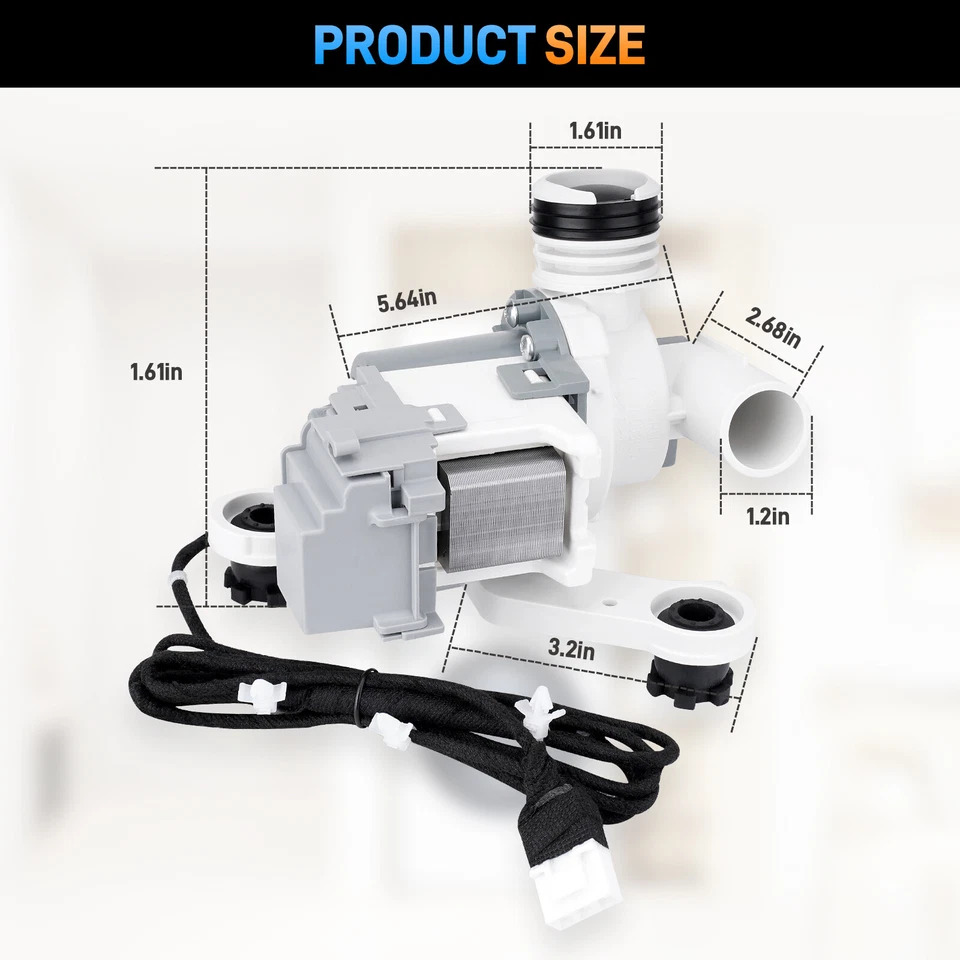 Conjunto de bomba de drenaje de lavadora DC97-19289F para lavadora Samsung DC97-19289B Foto 3 de 4