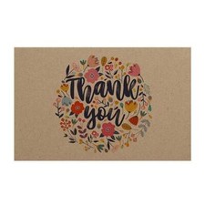 50 Thank You Kraft Paper Cards Cardstock 10x6.5CM Wedding Party Shop Craft Card 