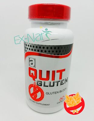 Quit Gluten Block 60 cap Dietary Supplement 30 % Off Easy Digestive Enzyme Cure 