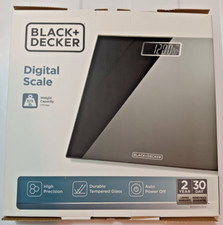 Black Decker BD0020-BLK Tempered Glass Auto Power Off Digital Scale