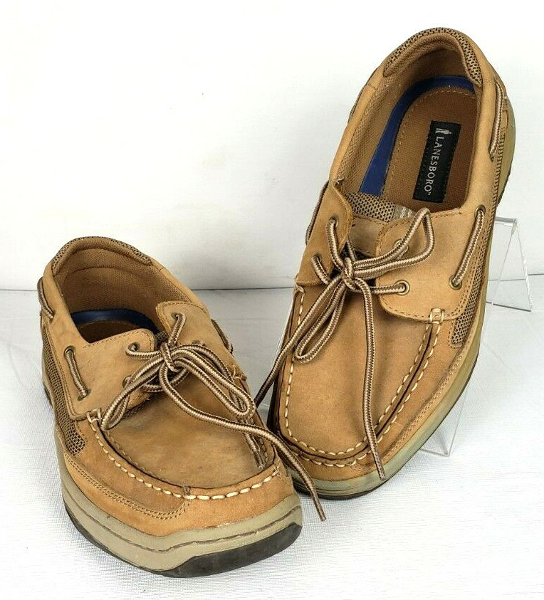 Lanesboro Mens Boat Shoes 9 M Tan Brown 