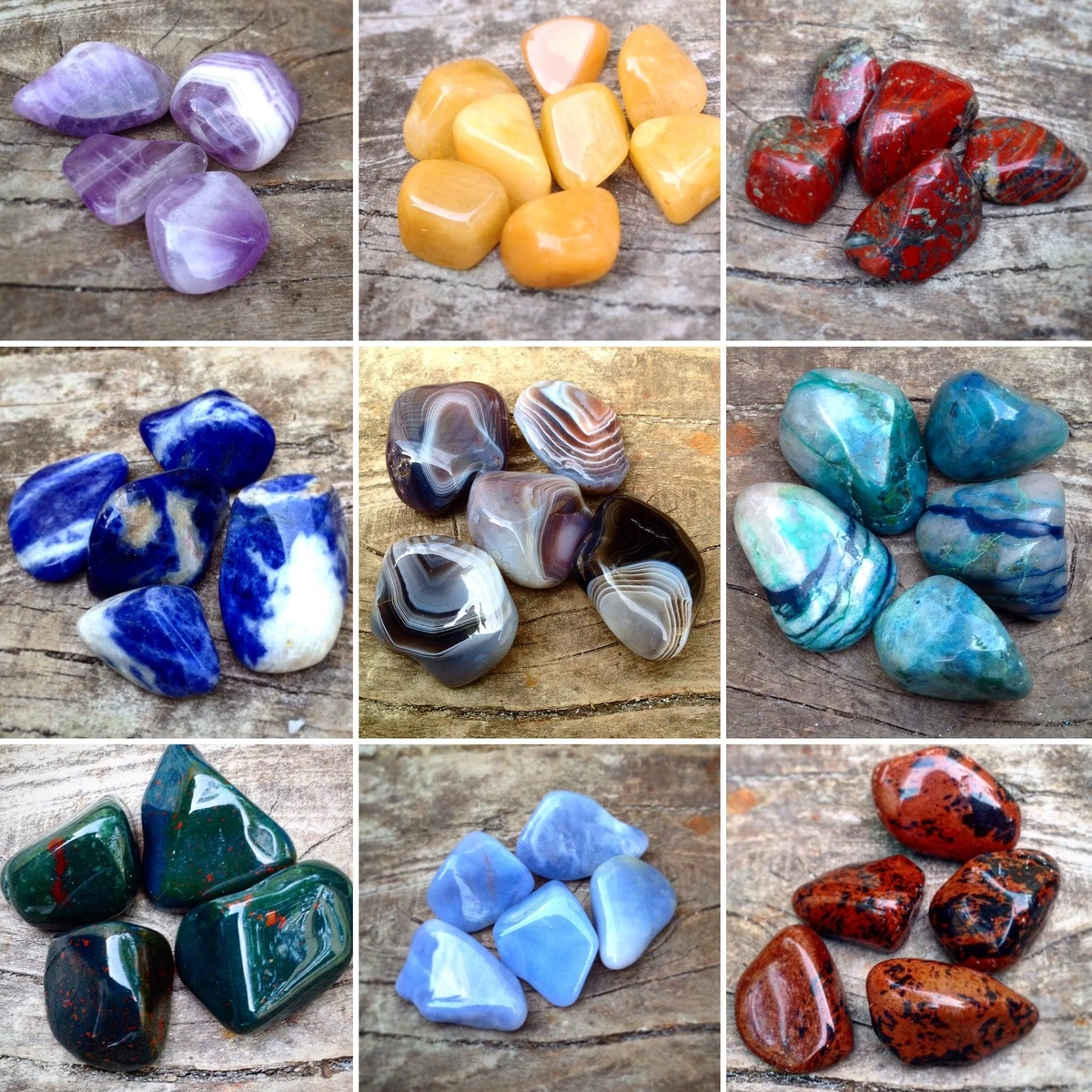 Crystal Tumble Stones buy 4 get 2 FREE 16-26mm Crystals Reiki polished  stones