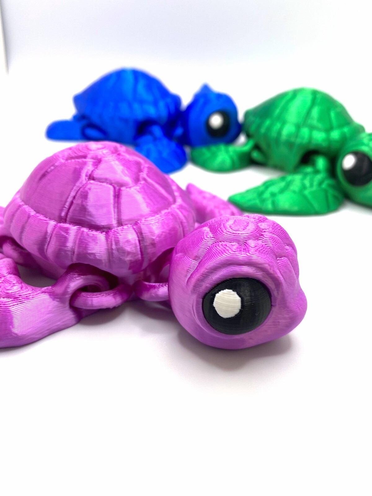 Articulated Sea Turtle Fidget Toy 3D Printed – Fully Posable Flexi ...