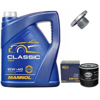 MotoröL Set 10W-40 5 Liter + ÖLfilter + Schraube FüR Opel Omega B Vectra Astra