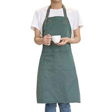 Art Aprons for Painting Pottery Ceramics, Mens Women Kitchen Cotton Green