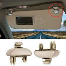 Produktbild - 2x Sonnenblende Haken Halter Beige für Audi A1 A3 A4 RS4 A5 Q3 Q5 TT 8W0857562A 