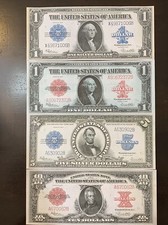 Juego de reproducción billetes de $1, $5, $10 1923 póker ficha ojo de buey billetes de Estados Unidos certificado de plata