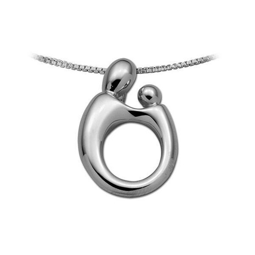 LARGE Original Mother and Child Pendant Sterling Silver mom's family jewelry