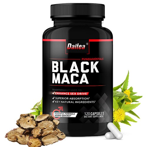 Organic Black Maca Root 1000 Mg for Workout Stamina & Strength,Sexual Health - Picture 2 of 15