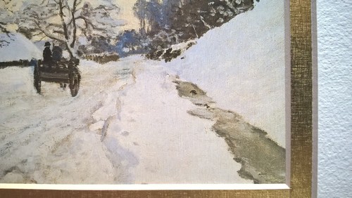 Claude Monet The Cart, Snow Covered Road At Honfleur Art Print Christmas Card - Picture 14 of 24