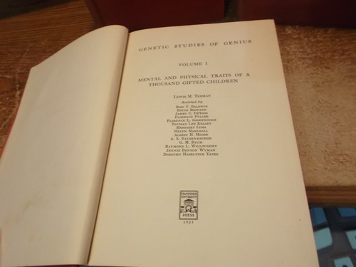Genetic Studies of Genius - Vol I, II & III - HC - Stanford University - 1926 - Imagen 4 de 15