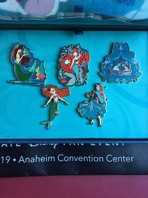Disney D23 Expo 2019 30th Little Mermaid ARIEL Pin Set Limited